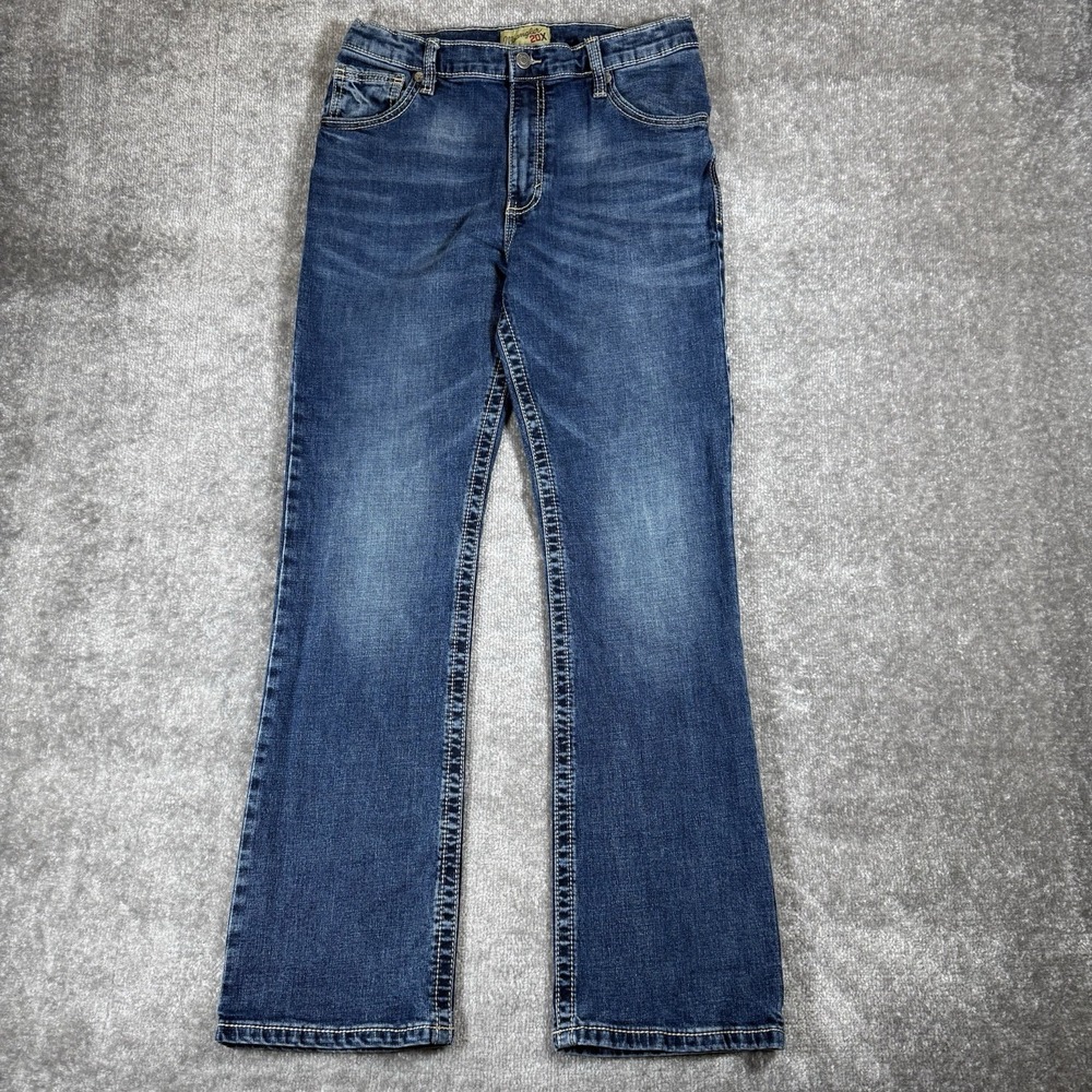 Wrangler 20X Jeans Boys 20 Regular Blue Denim Bootcut Adjustable Waist